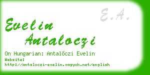 evelin antaloczi business card